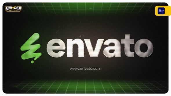 Videohive Retro Grid Logo Reveal