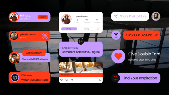 Videohive Instagram Social Media Lower Third