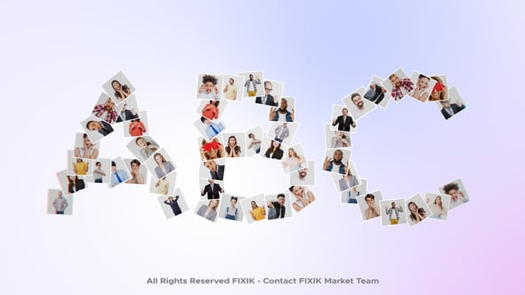 Videohive Collage Typeface | After Effects