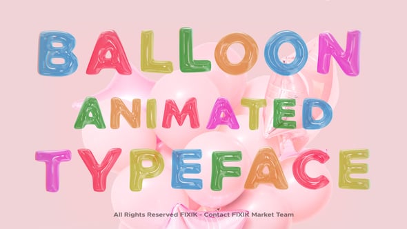 Videohive Balloon Animated Typeface | After Effects