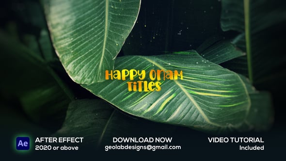 Videohive Happy Onam Titles