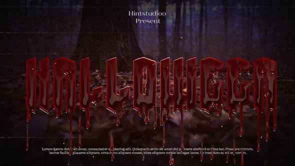 Videohive Blood Text Animation