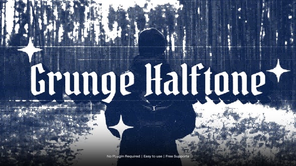 Videohive Grunge Halftone Overlay