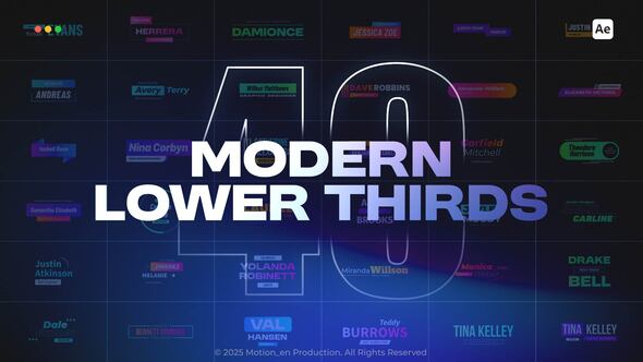 Videohive Modern Lower Thirds 58956871