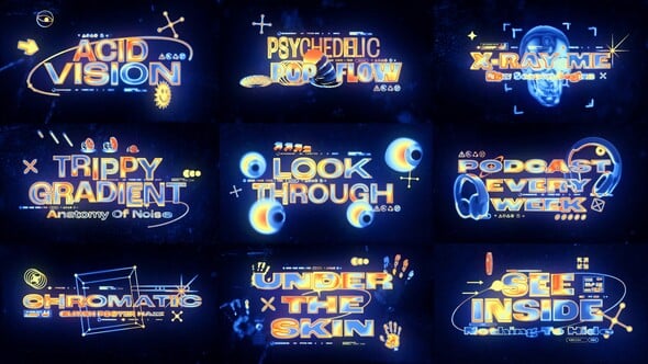 Videohive Neon Heat Titles