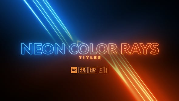 Videohive Neon Color Rays Titles