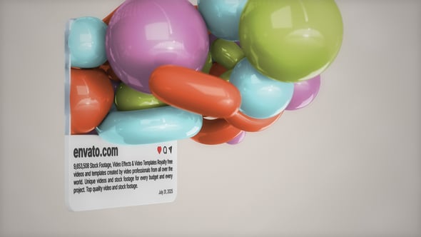 Videohive Balloons Post Logo Reveal