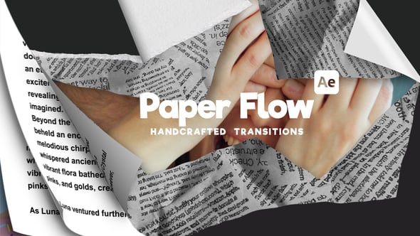 Videohive PaperFlow Transitions | 10-in-1 Paper Transition Bundle