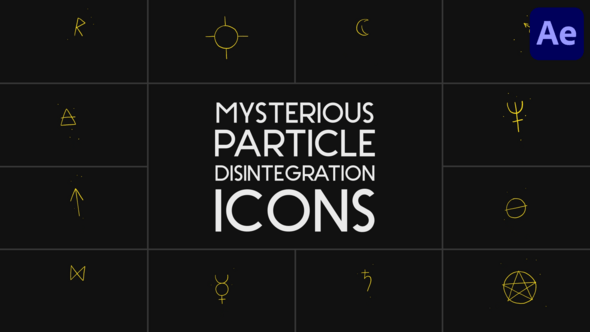Videohive Mysterious Particle Disintegration Icons for After Effects