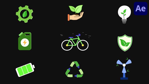 Videohive Eco Energy And Sustainability Icons for After Effects