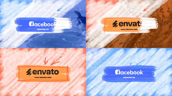 Videohive Paint Brush Logo Transitions for After Effects