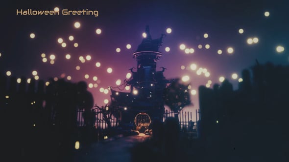 Videohive Halloween Greeting Spooky Animated