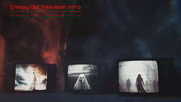 Videohive Creepy Old Television Intro