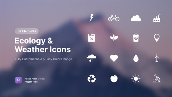 Videohive Ecology & Weather Icons