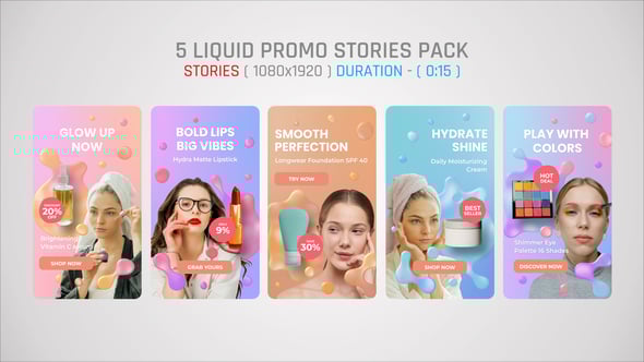 Videohive Liquid Promo Stories Pack