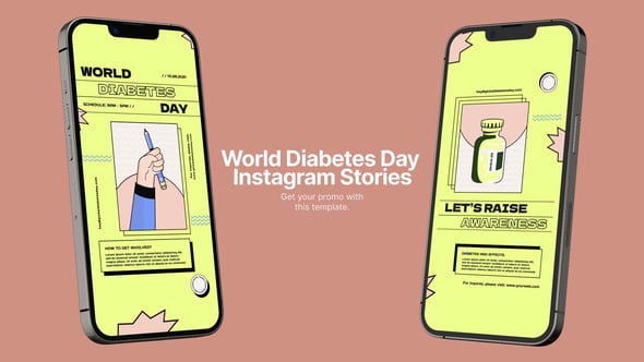 Videohive World Diabetes Day Instagram Stories 59355642
