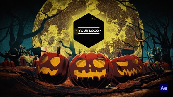 Videohive Halloween Logo Intro 59342094