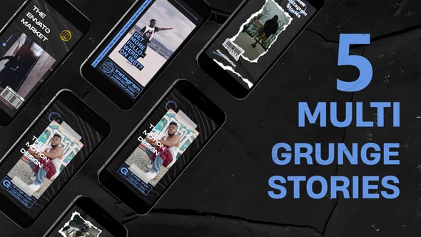 Videohive Multi Grunge Instagram Stories