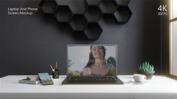 Videohive Laptop And Phone Screen Mockup