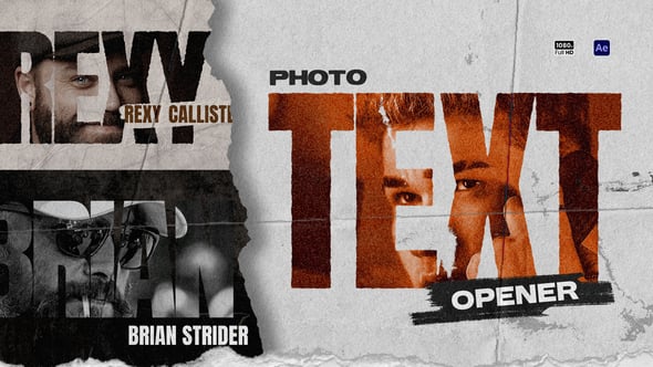 Videohive Photo Text Openers