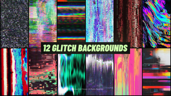 Videohive Vertical Glitch Backgrounds