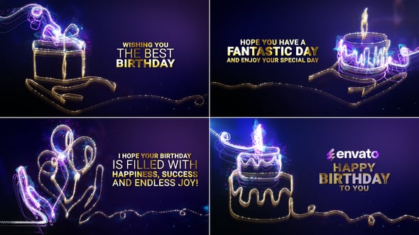 Videohive Happy Birthday Wishes // Birthday Wishes Intro