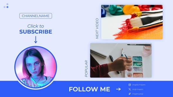 Videohive Modern End Screens 59496973