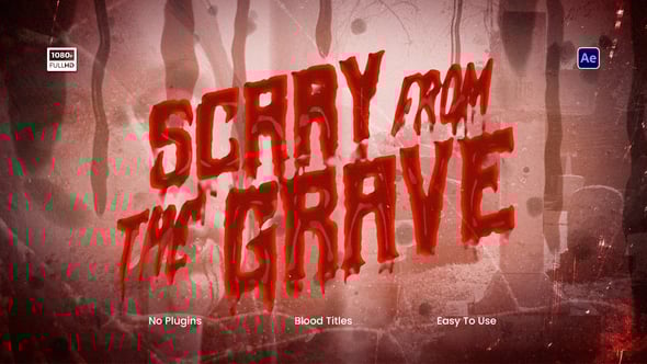 Videohive Scary Blood Titles