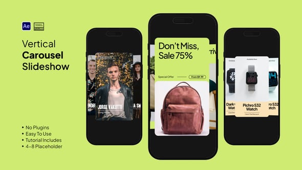 Videohive Vertical Carousel Slideshow 59371066