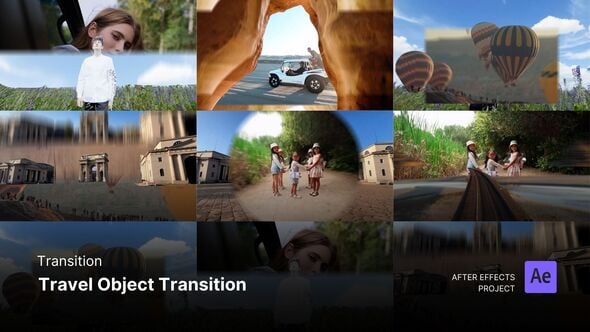 Videohive Transition – Travel Object Transition After Effects Project Files