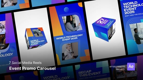 Videohive Reels – Event Promo Carousel After Effects Template
