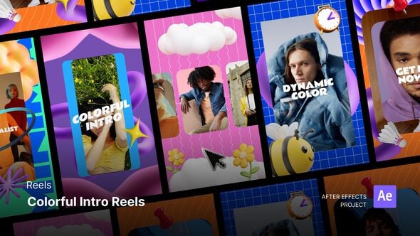 Videohive Reels – Colorful Intro After Effects Project Files