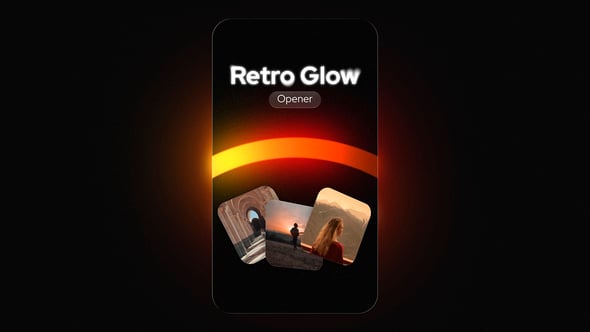 Videohive Vertical Retro Glow Opener