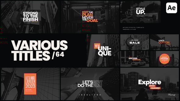 Videohive Various Titles 64