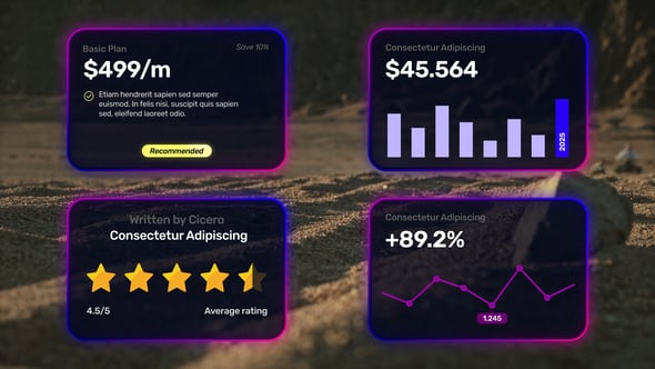 Videohive Gradient Infographics Pack