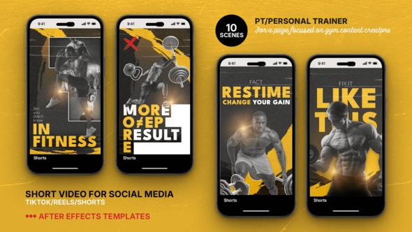 Videohive Personal Trainer & Fitness Coach | TikTok & Reels Video Template
