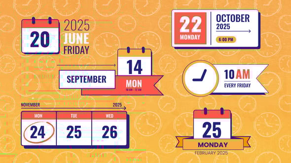 Videohive Calendar Date Time Reminder Lower Thirds