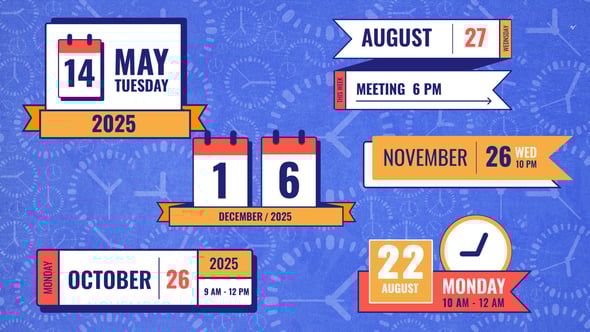 Videohive Calendar Date Time Reminder Lower Thirds 2