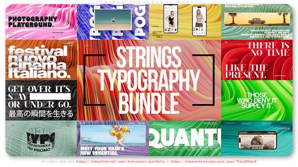 Videohive Strings Typography Bundle