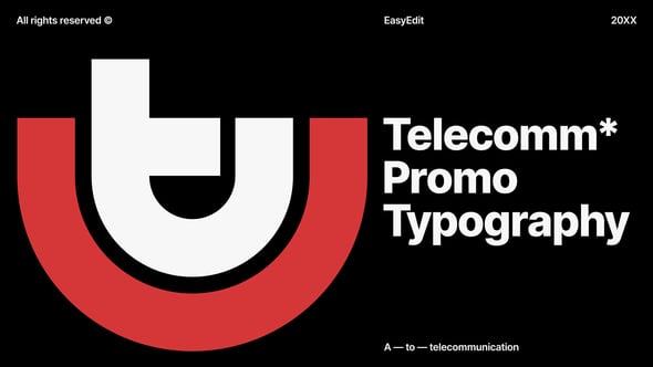 Videohive Telecomm Promo Typography
