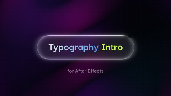 Videohive Typography Intro 59341465