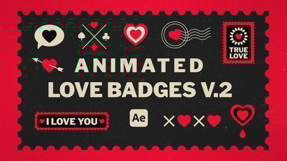 Videohive Animated Love Badges V.2