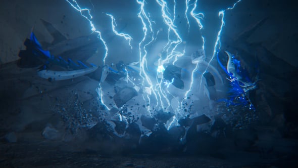 Videohive Dragon thunder Logo intro
