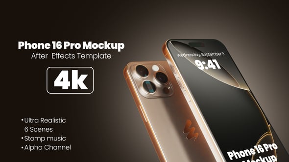 Videohive Phone 16 pro Mockup | 4K
