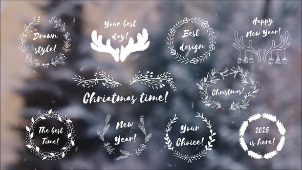 Videohive Drawn Christmas Titles