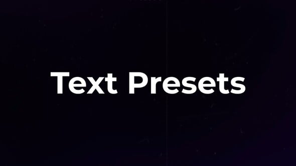 Videohive Text Presets | AE