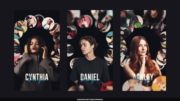 Videohive Photo Gallery Poster Circle Teaser Stories