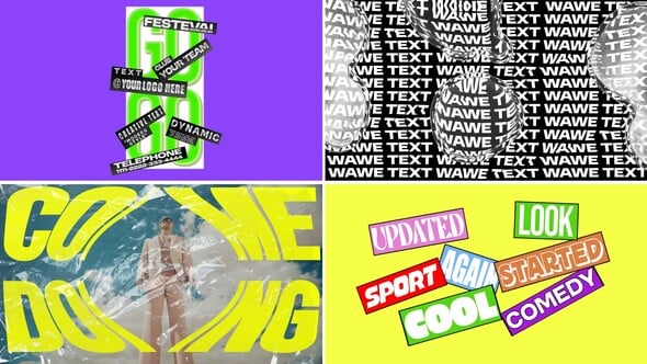 Videohive Colorful Kinetic Typography Pack