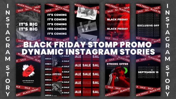 Videohive Black Friday Stomp Promo – Dynamic Instagram Stories Template for Sales & Discounts