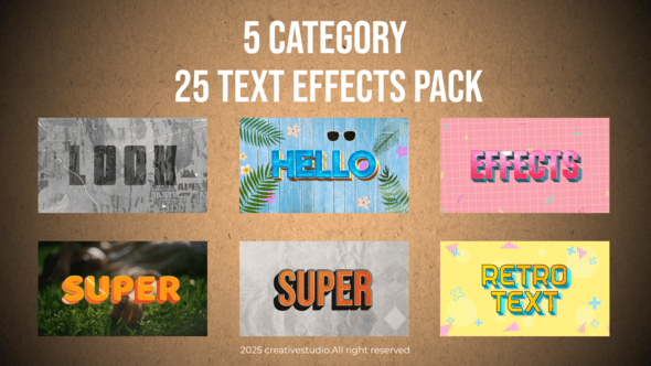 Videohive Text FX Bundle – Titles Distortions & Kinetic Text Effects in 4K